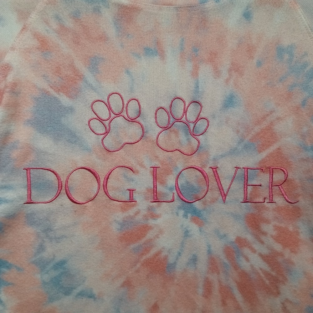 Simply Southern Swirl Tie-dye Dog Lover Crew Neck Shirt. Large. - Picture 2 of 5